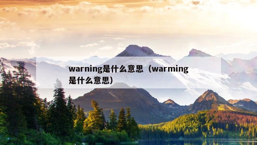 warning是什么意思（warming是什么意思）