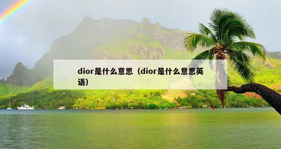 dior是什么意思（dior是什么意思英语）